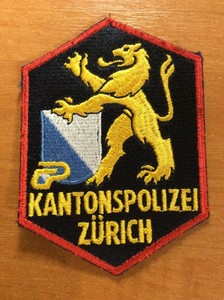 police swiss switzerland zurich canton patch original