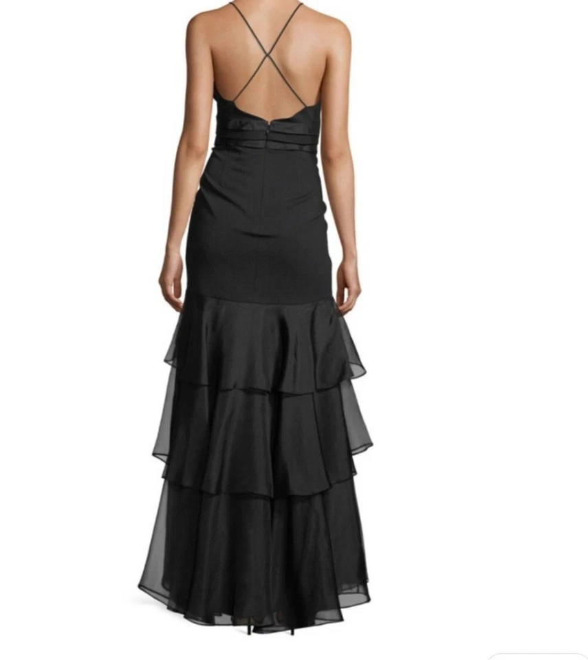 Aidan mattox Sleeveless Tiered Chiffon gown cocktail And Prom dress size 8 - Image 4 of 4