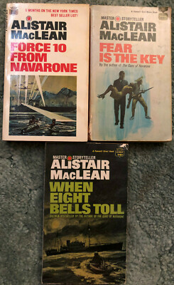 Alistair MacLean books, lot of 3, Force 10 From Navarone, Fear is the Key 