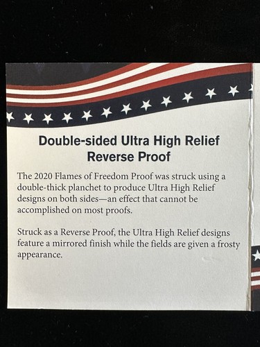 2 oz Silver 2020 Flames Of Freedom Reverse Proof Capsuled Coin W/ COA 0885/1500 - Picture 6 of 10