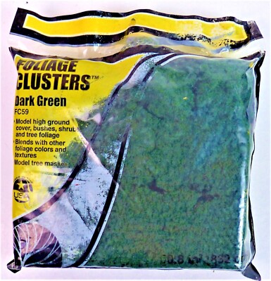 Foliage Clusters, FC-59, Dark green, Woodland Scenics - Model Tree Masses - NEW