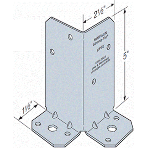 Simpson Strong-Tie RPBZ Retrofit Post Base Deck Post Z Max  - Picture 1 of 4