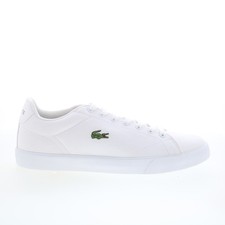 Lacoste Lerond Set 125 1 CMA Mens White Canvas Lifestyle Sneakers Shoes