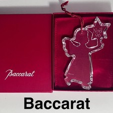 Vintage BACCARAT Angel With Star 1996 CHRISTMAS ORNAMENT / Fine FRENCH CRYSTAL