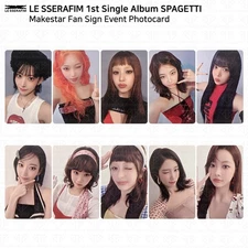 LE SSERAFIM 1st Single Album SPAGHETTI Makestar Fan Sign Event Photocard KPOP