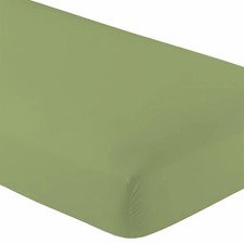 Twin XL Fitted Bottom Bed Sheet Sage Green Microfiber 15" Deep Pocket