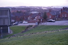 Photo A3 Arts centre car park below Rose Hill Chesterfield/SK3871 Rose  c2015