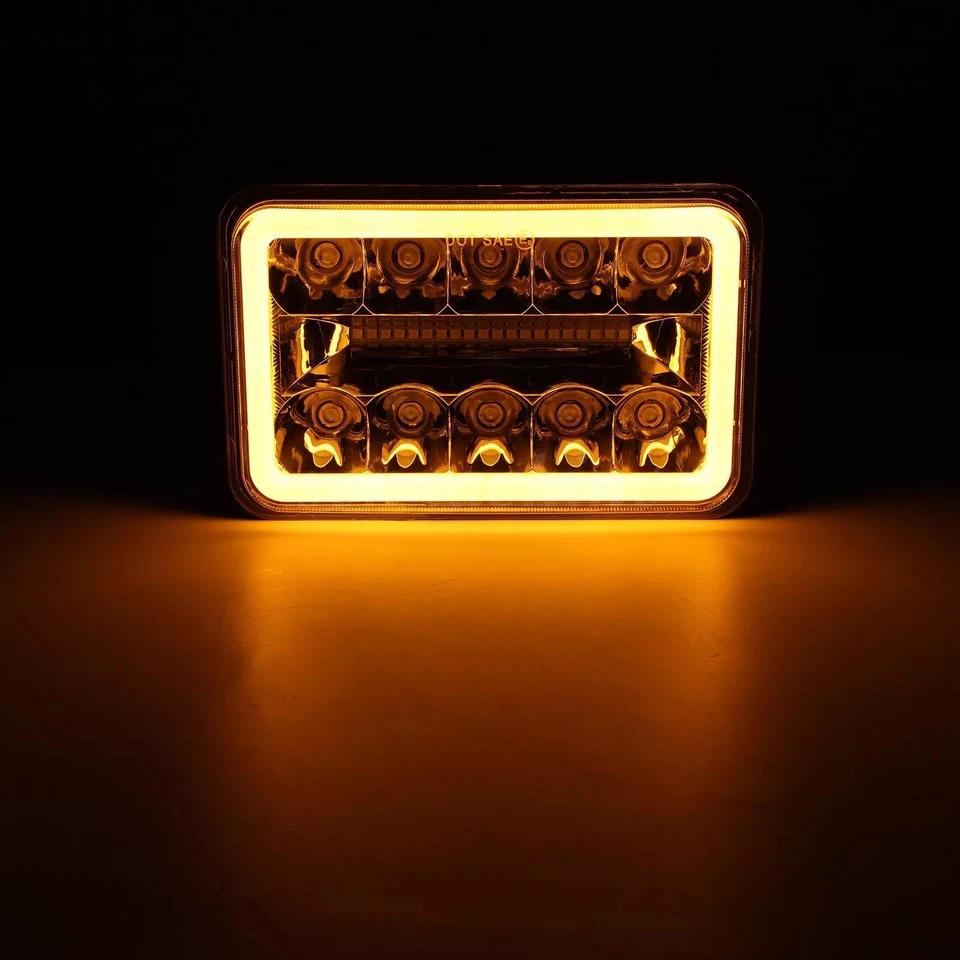 4PCS 4x6" LED Headlights Hi/Lo Sealed Beam DRL For 1977-1986 Chevrolet Caprice - Image 4 of 4