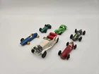 Vintage 1960s Matchbox Lesney Lot + Tootsietoy Die-Cast Race Cars - 6 Pieces