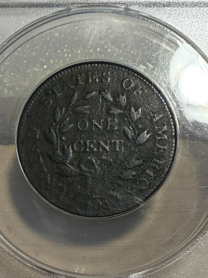 1801 Large Cent - ANACS - Fine 12 ( F 12 ) details - see pictures - Image 4 of 4