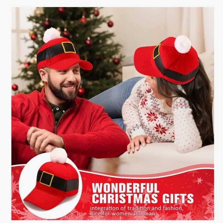 Kenning 4 Pk. Gorra de Béisbol Navidad Papá Noel Ajustable Adulto. Costo por sombrero $6,75 Foto 3 de 4