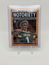 2025 Panini Mosaic - Notoriety Matthew Golden #21 Orange Fluorescent Mosaic