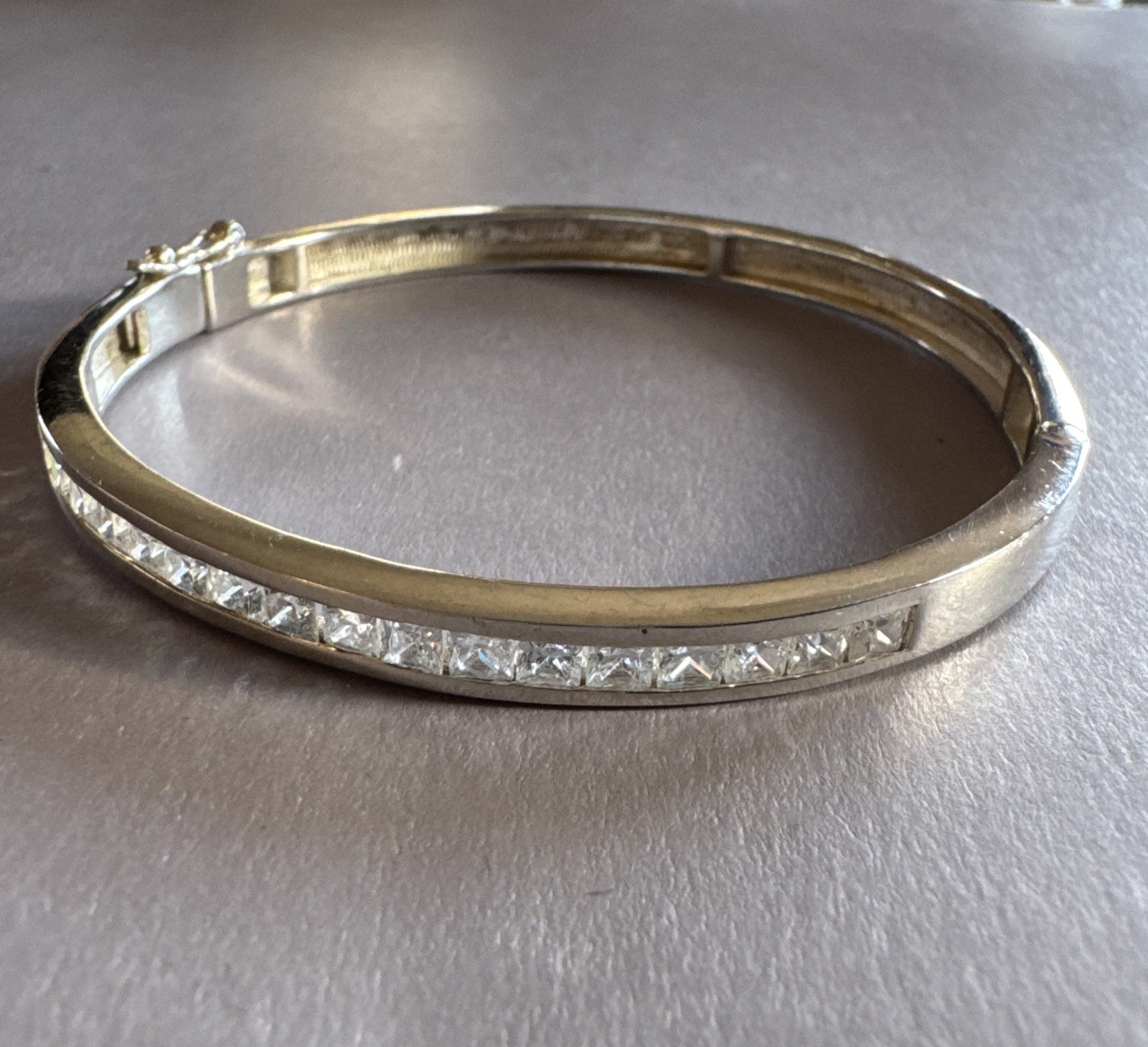 Sterling Silver 925 Hinged Bangle Simple Design S… - image 12