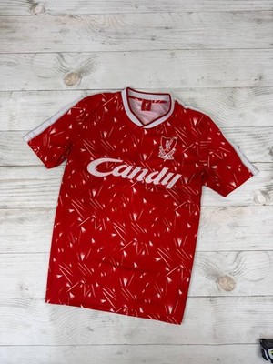 Liverpool Fc 1989-1990 Rétro Rouge Bonbon Maison Kit Maillot Chemise