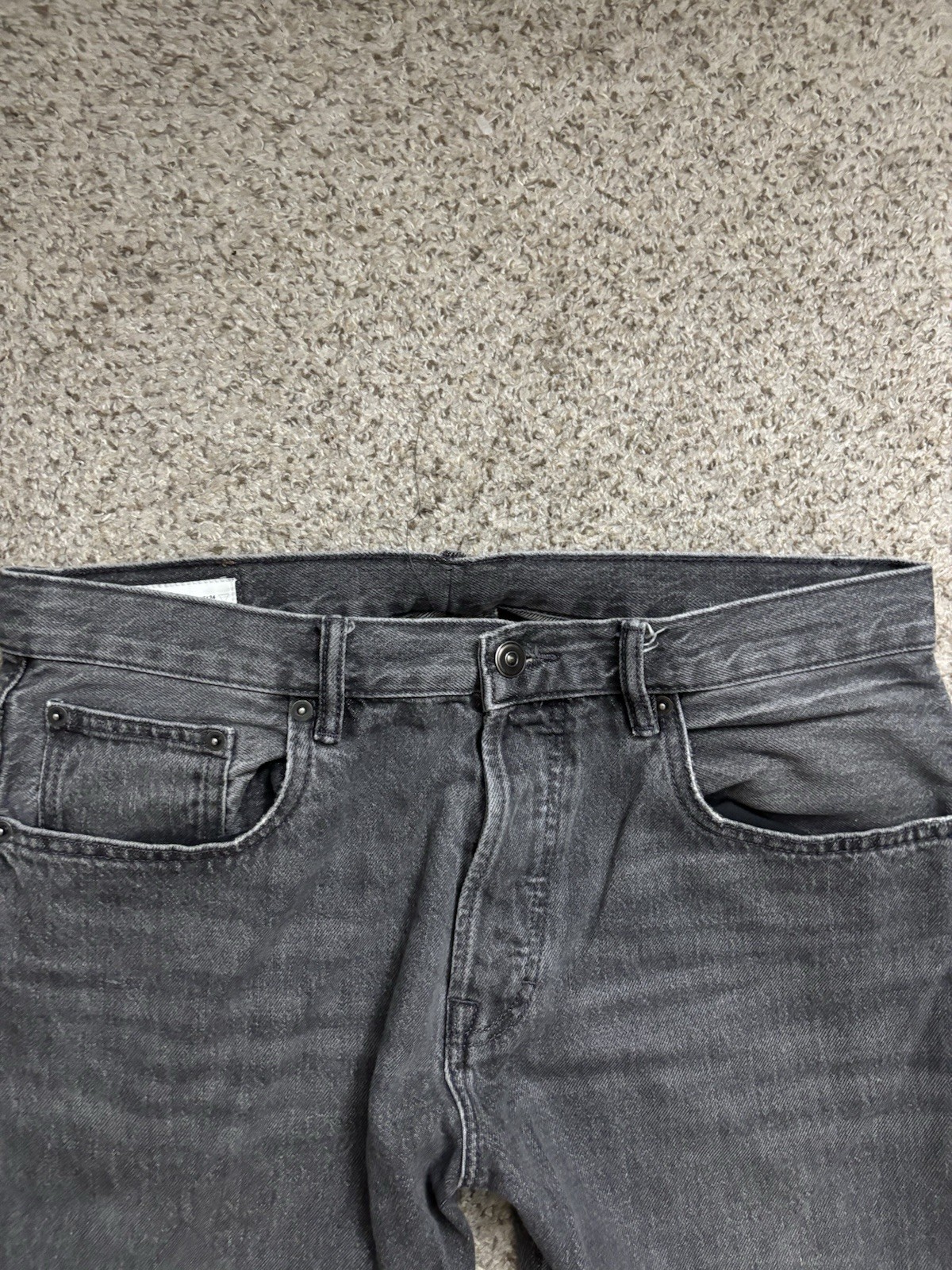 Zara Men's Slim Fit Jeans 34x29 Gray Medium Wash Athletic Style image 4