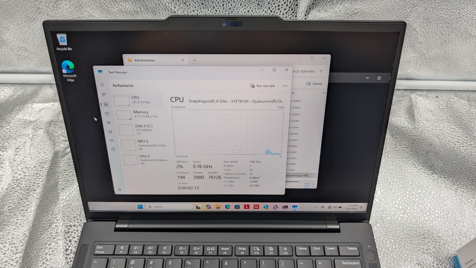 Lenovo ThinkPad T14s, 14-Inch Laptop, with Qualcomm Snapdragon X Elite X1E-78-100, Windows 11 Pro