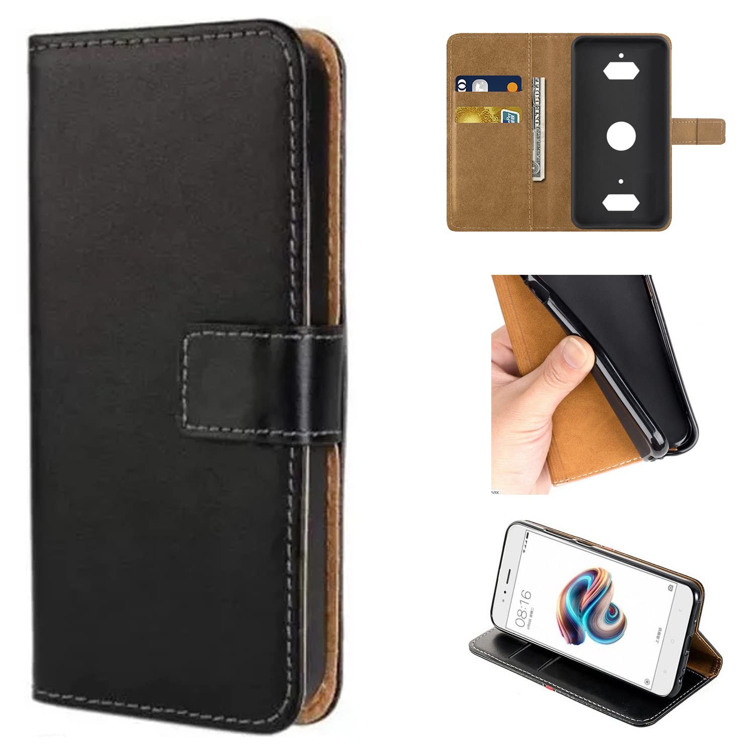 Étui en cuir premium pour Crosscall Core X5 protection élégante business noir