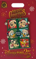 Santa Mickey Mouse and Friends Holiday Mini Jumbo Pin- Limited Edition 2025 New