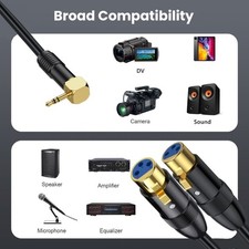 Professional Stereo Male Female Y Splitter Adapter Interconnect Cable