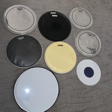 Drum Heads Evans Remo Lot Of 8 Free Shipping!