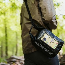 5L Waterproof Dry Bag, IPX6 Roll Top, Phone Case, Kayak, Fishing, Boating