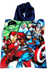 Disney Marvel Avengers Poncho Swimming Hooded Towel Blue Robe Hulk 115cm x 50cm