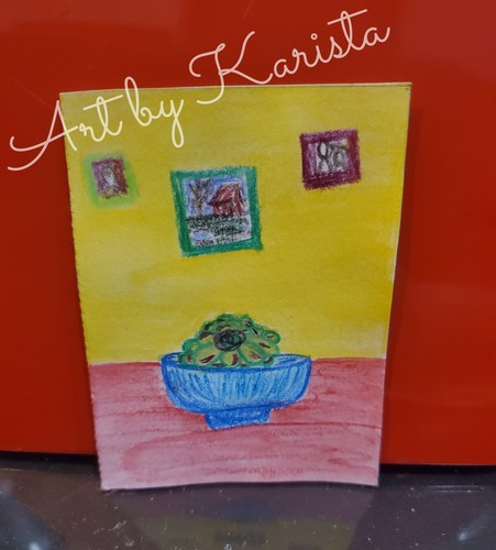 ACEO/ATC Mixed Media Watercolor Painting-Original-Still Life 2.5 X 3.5 inch