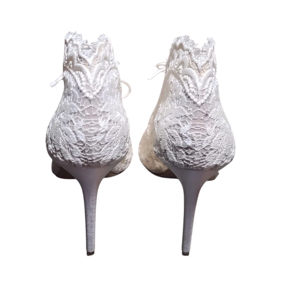 Zapatos de salón Jimmy Choo Kaiana 100 mm de encaje floral marfil EU40/US10 *Ver descripción* Foto 4 de 4