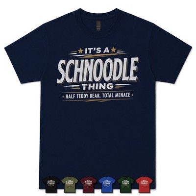 IT'S A SCHNOODLE THING HALF TEDDY BEAR, TOTAL MENACE T-SHIRT Pudel Mix|doodle