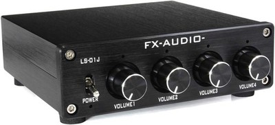 FX-AUDIO- LS-01J [Black] 4ch line splitter &amp preamplifier RCA output F/S NEW