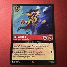 Disney Lorcana Winterspell 116/204 Negaduck - Public Enemy Number One Rare