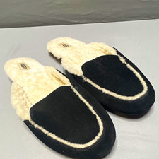 UGG Scuffette II Women  s Mule Slippers Black Suede Shearling Lined US 12