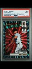 2025 Panini Donruss Colt Keith Diamond Marvels Green Laser Holo PSA 9