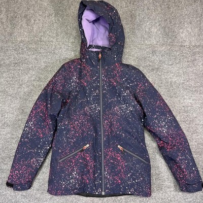 Killtec Jacket Kids 14 Blue Flecked Ski Jacket Hooded Insulated Waterproof