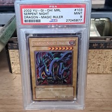 Yu-Gi-Oh! TCG Konami Serpent Night Dragon Magic Ruler Unlimited MRL-103 PSA 9