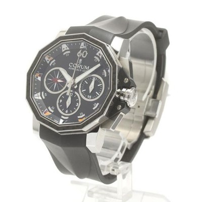 Corum Admiral's Cup Challenge 44 986.691.11 44mm SS Black Dial Watch #C5486