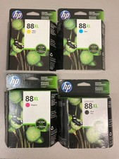 Genuine HP 88XL Black Color 4PK Ink Cartridges Officejet Pro K5400 - EXP 2021