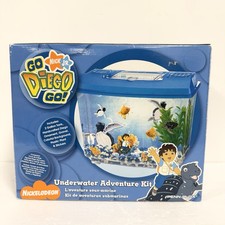 Go Diego Go Aquarium Kit 2 Gallon Fish Tank Penn Plax Nickelodeon Nick JR Y2K