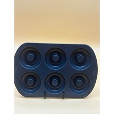 Wilton Non-Stick 6-Cavity Donut Baking Pan Set of 2 Steel Grey 2105-0565
