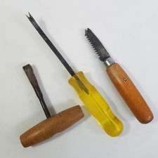 3 Upholstery Tool Lot 2 C.S. Osborne Staple Tack Remover Unbranded Spring Puller