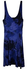 Express Women's Floral Print Sleeveless Purple-Black Dress Size M