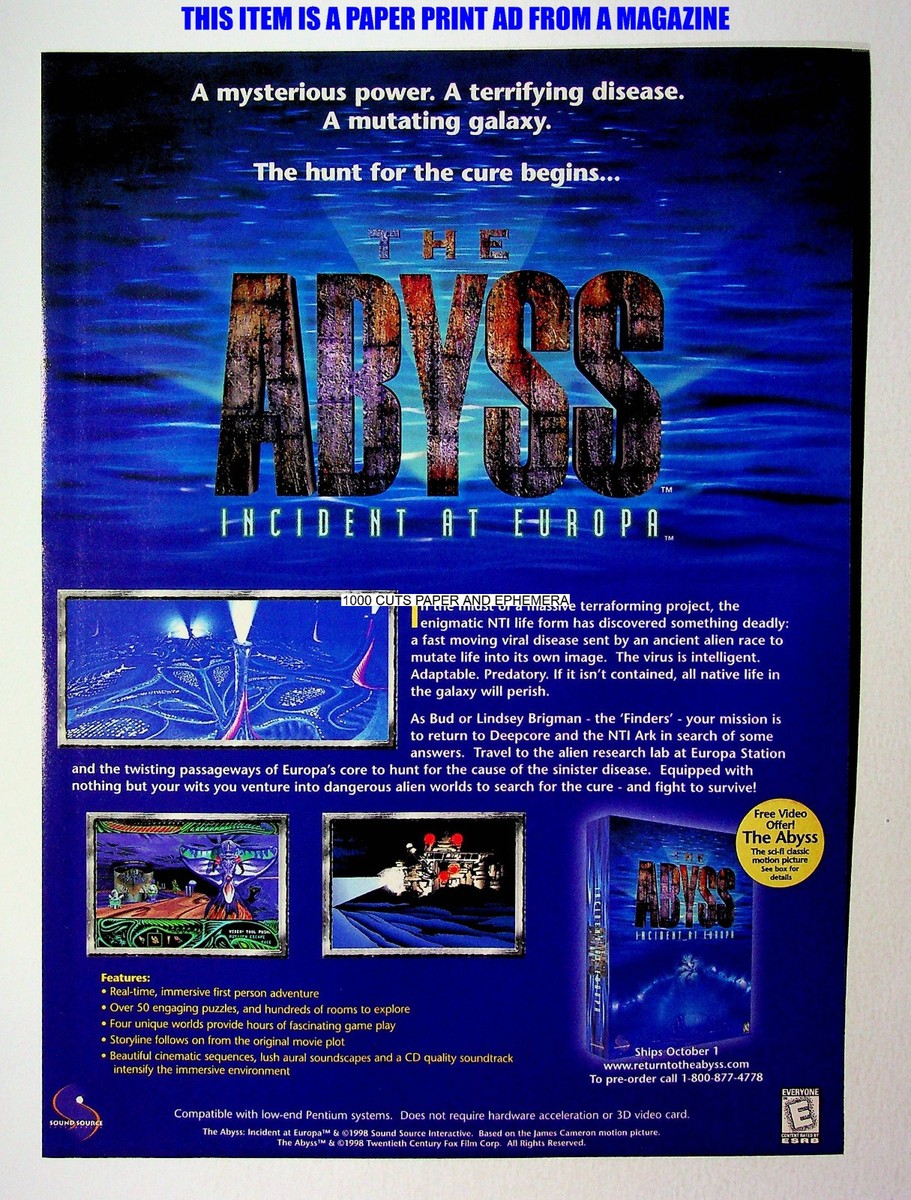The Abyss Incident at Europa Sound Source Int 1998 Print Magazine