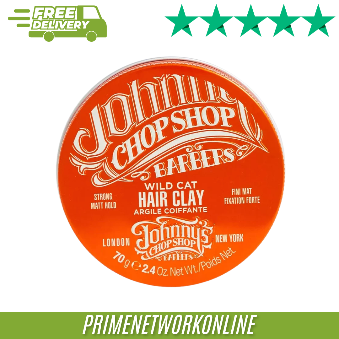 Johnny's Chop Shop Barbers Wild Cat Styling Hair Clay – 70g 100% ORIGINAL ⭐⭐⭐⭐⭐