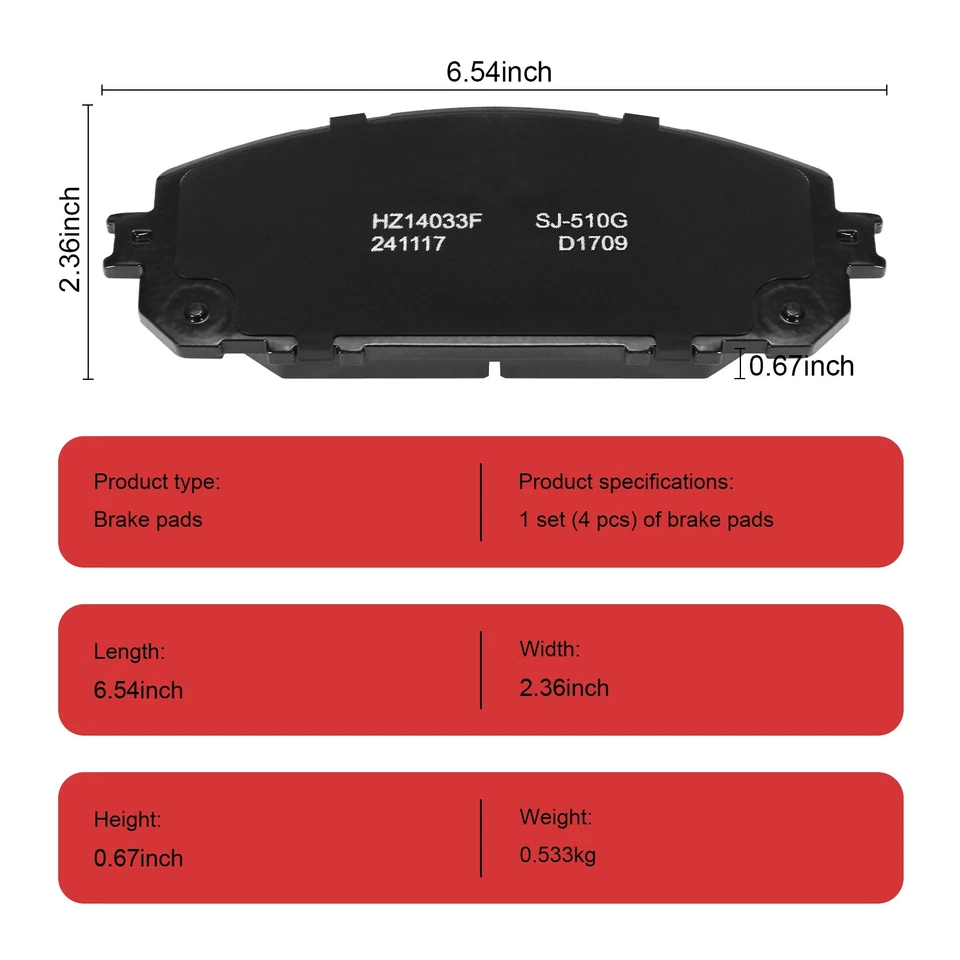 Pastillas de freno delanteras traseras para Jeep Cherokee 2014 2015 pistones dobles Foto 3 de 4