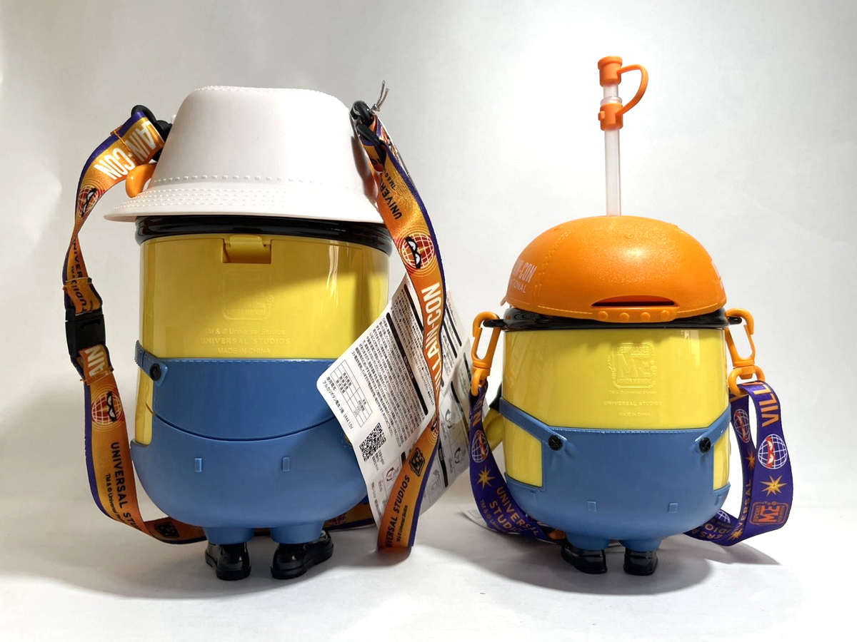 USJ Limited Minions Minion Popcorn Bucket & Drink Bottle Set of 2