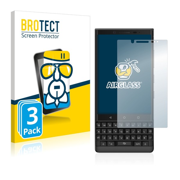 3X Panzerfolie Schutzglas FüR Blackberry Key2 Displayschutz-image