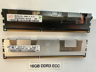 16GB (2x8GB) DDR3 ECC Registered RDIMM PC3-10600R 1333MHz Server RAM