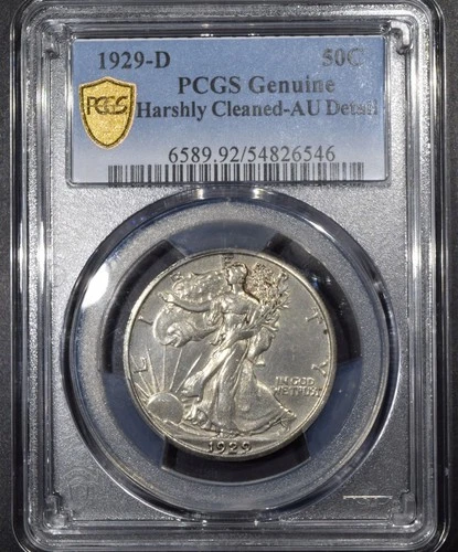 1929-D Liberty Walking Half Dollar *Cleaned* "PCGS Genuine AU"