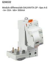 BTicino G24AS32 - Modulo Differenziale Salvavita 2P-tipo AS - In= 32A-Idn= 300mA