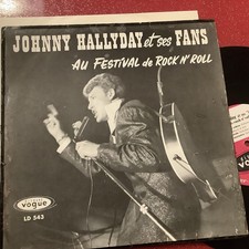 33 T. 25 Cm. Johnny Hallyday    Vogue 543.   Rare Pochette Encadrée Bande Noire